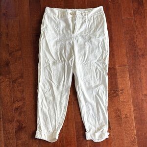 White Casual Pants
